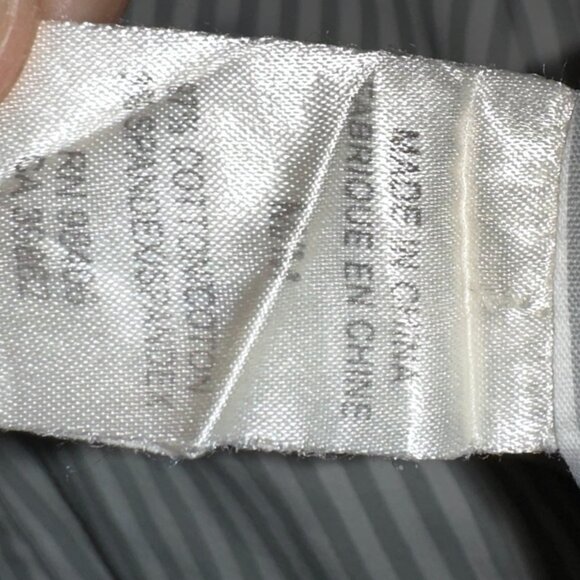 Theory Cotton Blend Long Sleeve Striped Button Up Shirt Size Medium - Picture 6 of 7